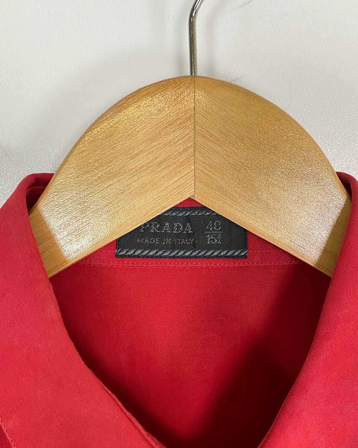 Prada Camicia Lunga Rossa Taglia 44