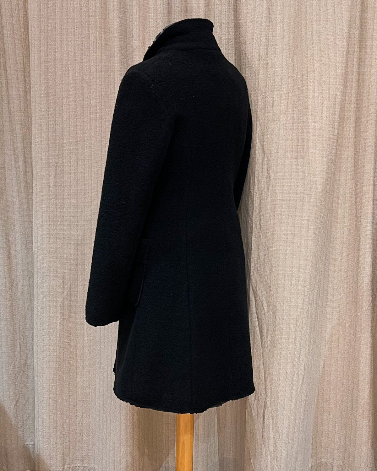 Cappotto Nero Basico Taglia L