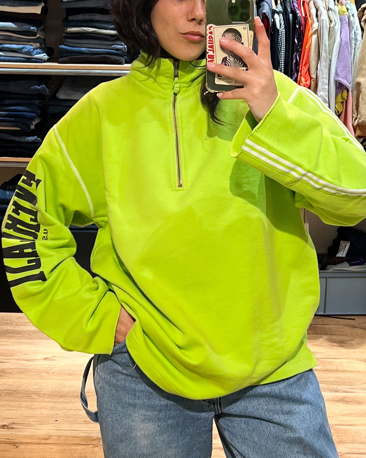 Everlast Felpa Lime Quarter Zip Size M