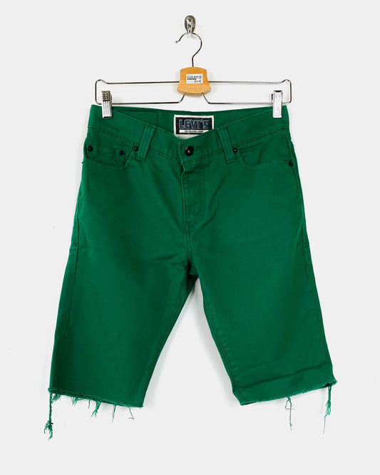 Levis Shorts Super Skinny Denim Verde Taglia 44