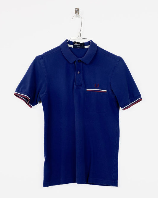 Fred Perry Polo Slim Fit Bordi Tricolore Taglia XS