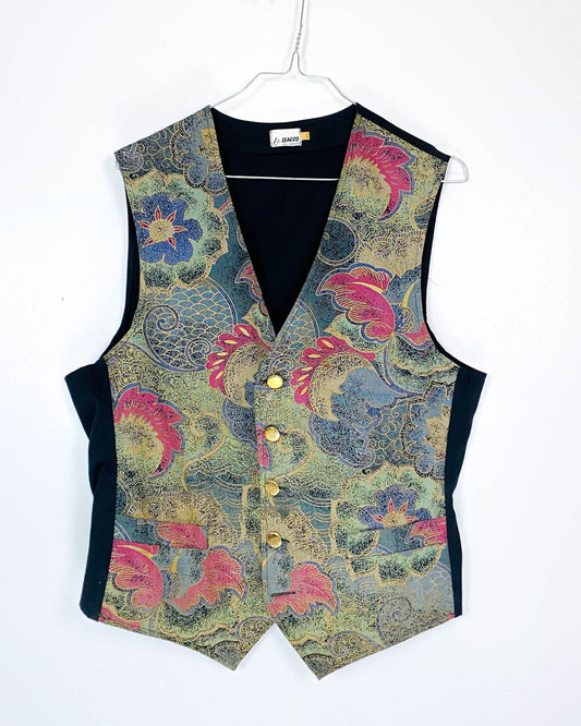 Gilet Vintage con Fantasia Taglia L