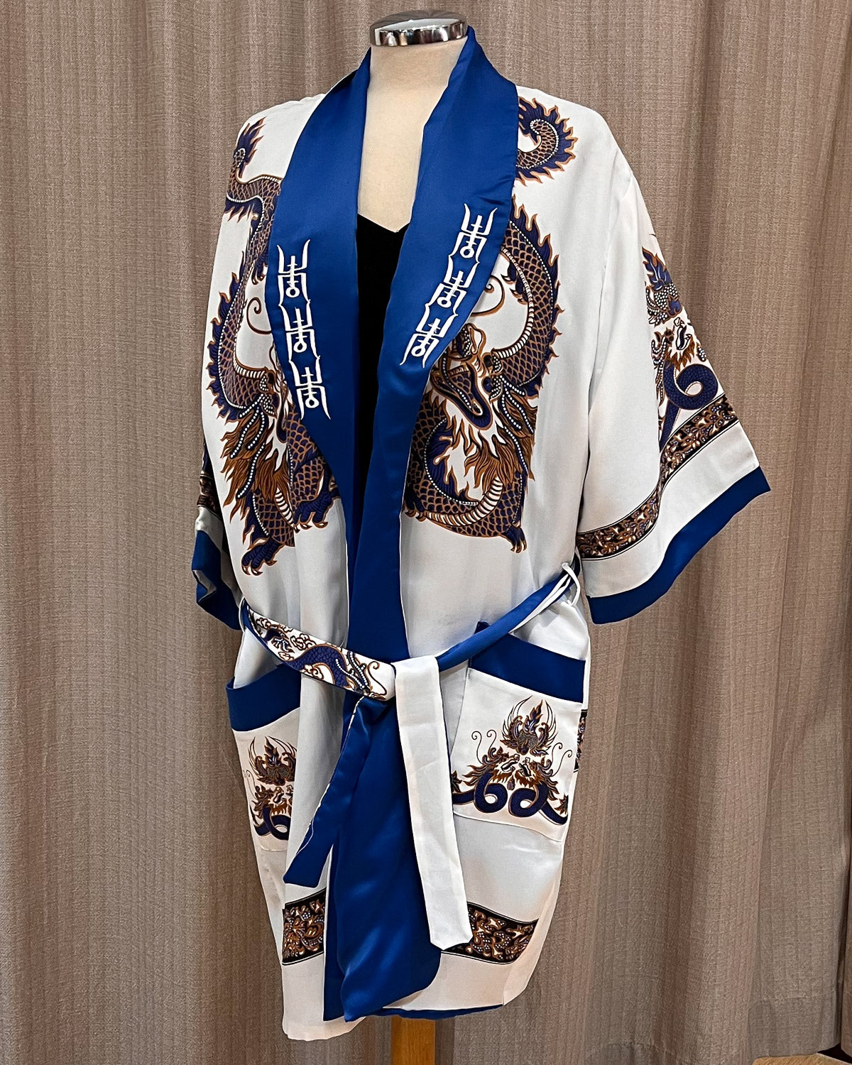 Kimono Con Ricami Taglia Unica