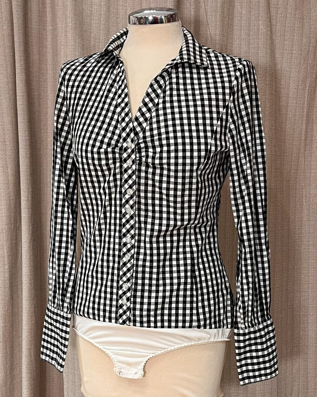 Camicia Body a Quadretti Taglia L