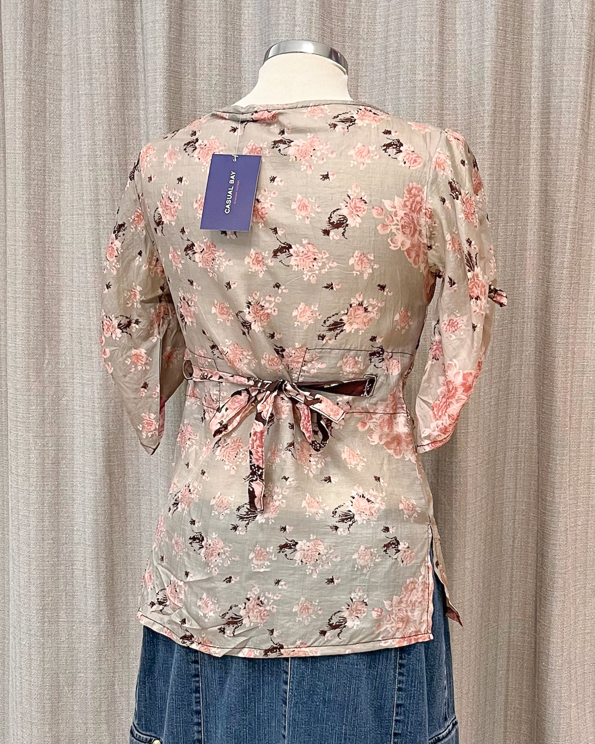 Blusa In Seta Pura A Fiori - S/M