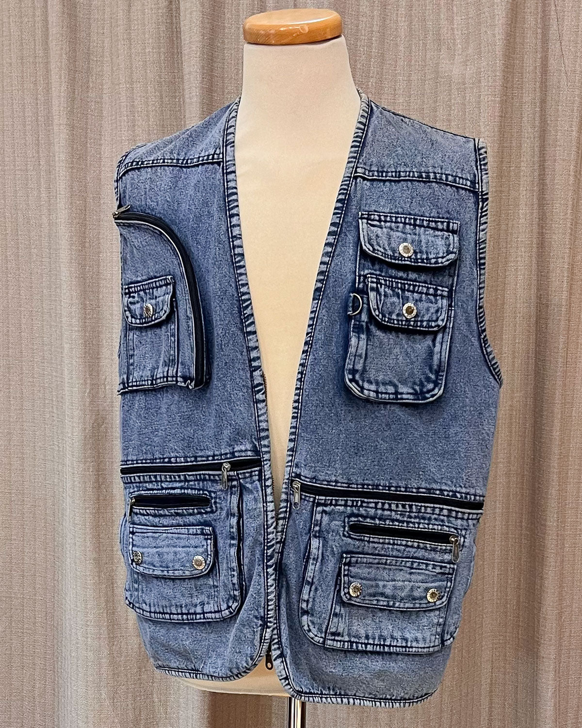 Gilet In Denim Oversize - L