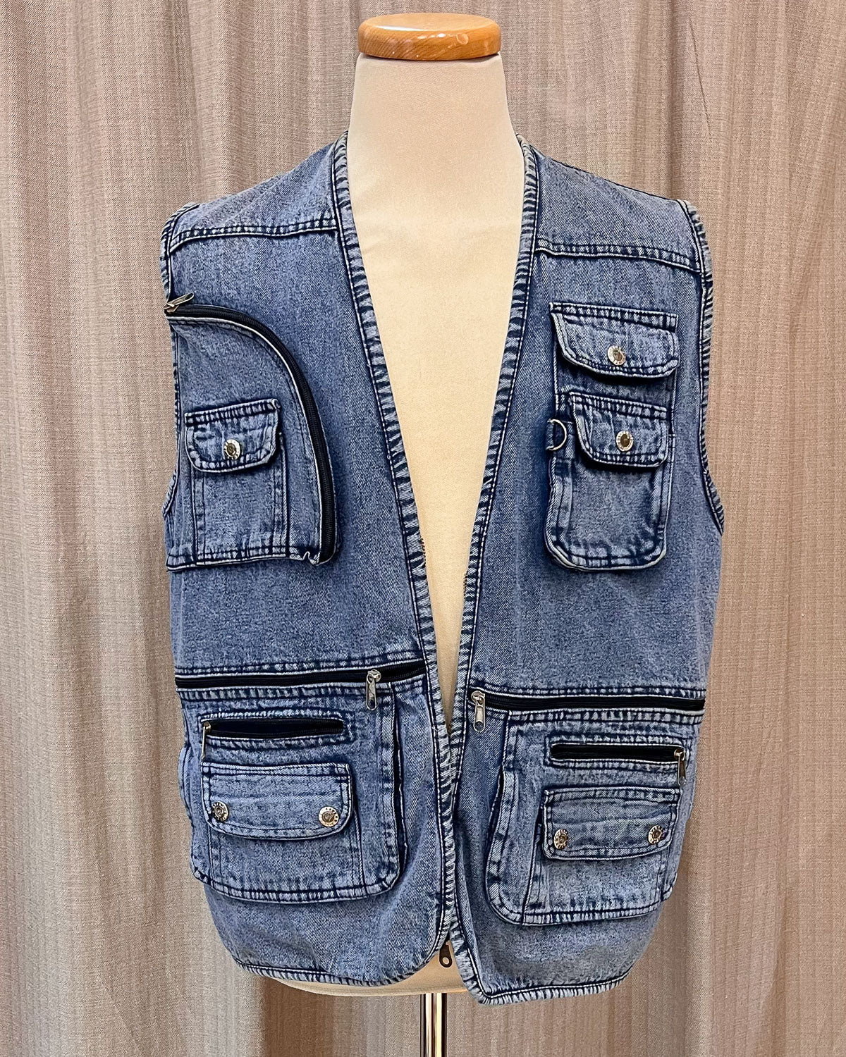 Gilet In Denim Oversize - L