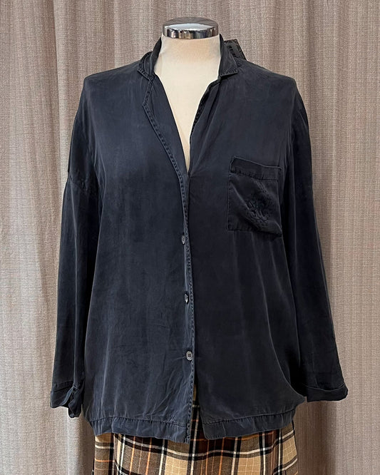 Blusa In Seta Vintage - L