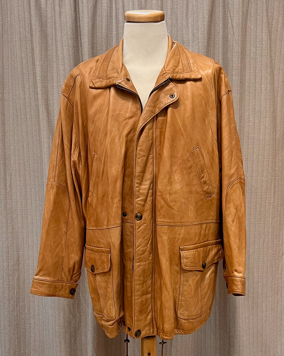 Trench In Pelle Vintage - L