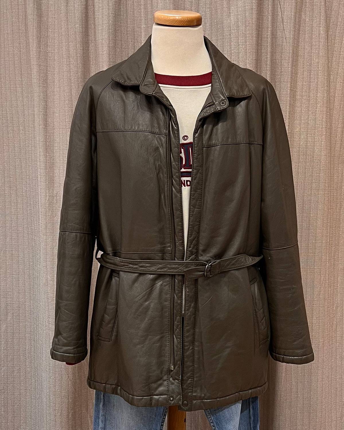 Trench In Pelle Vintage Oversize - XL