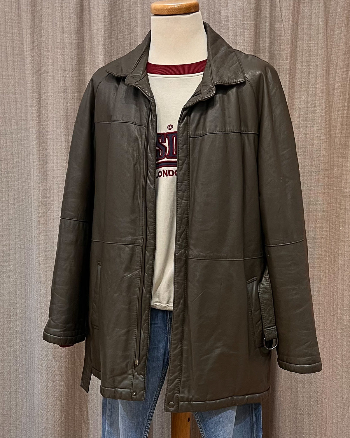 Trench In Pelle Vintage Oversize - XL