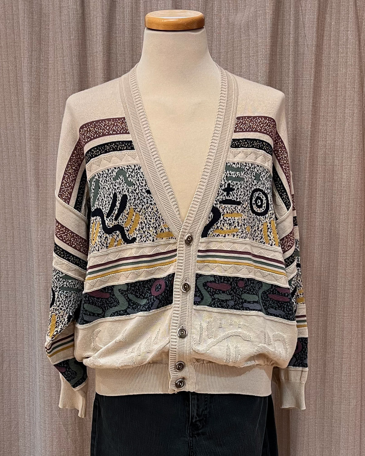 Cardigan Vintage A Fantasia - L