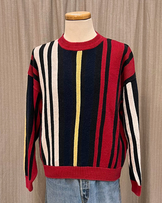 Maglione Vintage A Righe E Fantasia - M