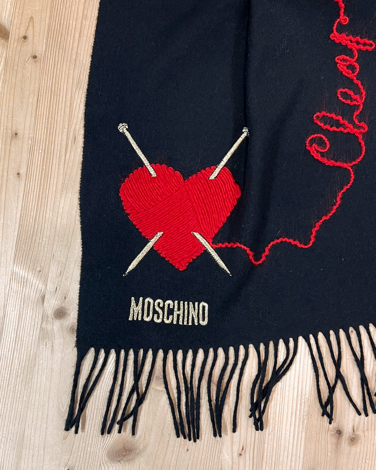 Moschino  Sciarpa Con Ricamo  U