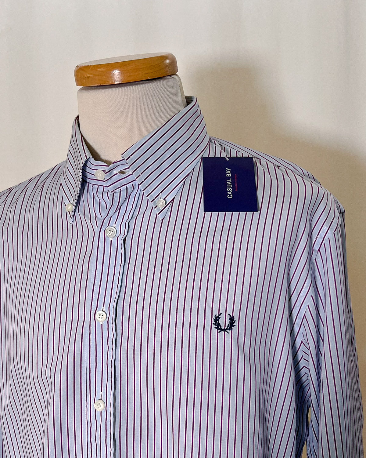 Fred Perry - Camicia A Righe Vintage - 2XL