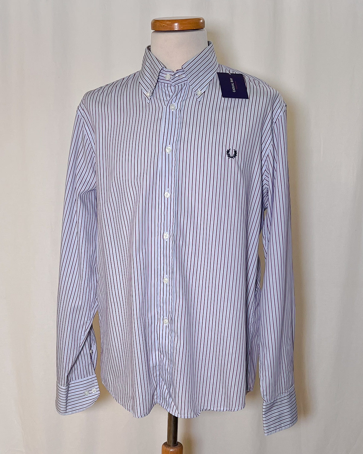 Fred Perry - Camicia A Righe Vintage - 2XL